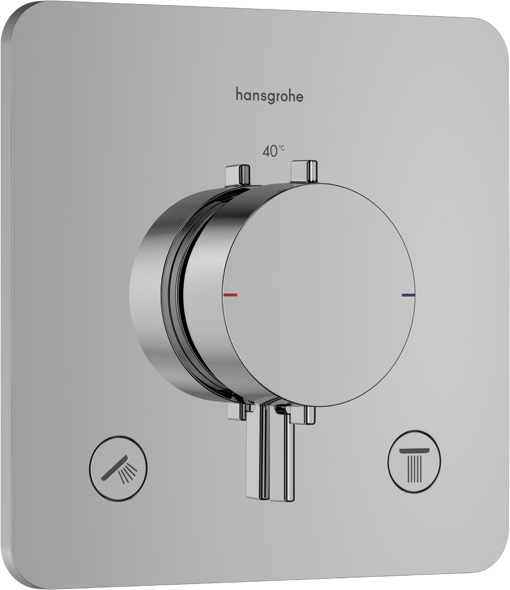 Hansgrohe Ecostat Comfort Q Badewannen- und Duscharmatur Unterputz mit Thermostat chrom 33713000