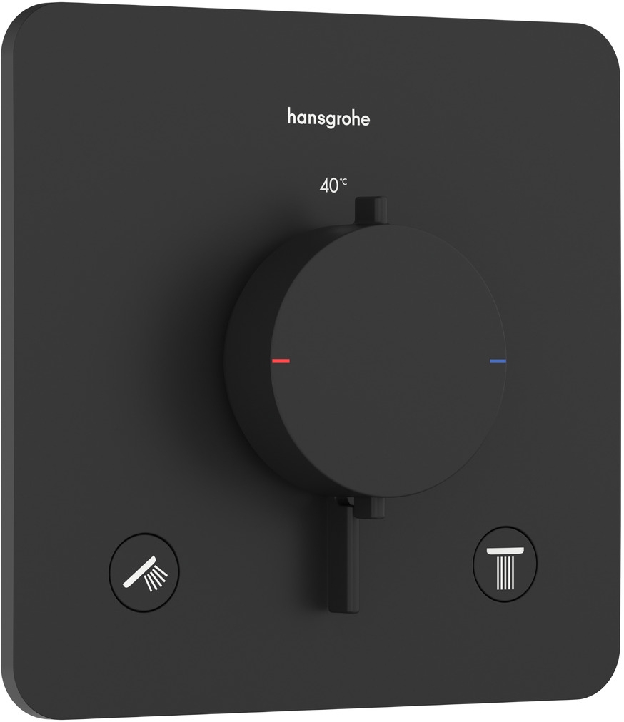 Hansgrohe Ecostat Comfort Q Badewannen- und Duscharmatur Unterputz mit Thermostat schwarz 33713670