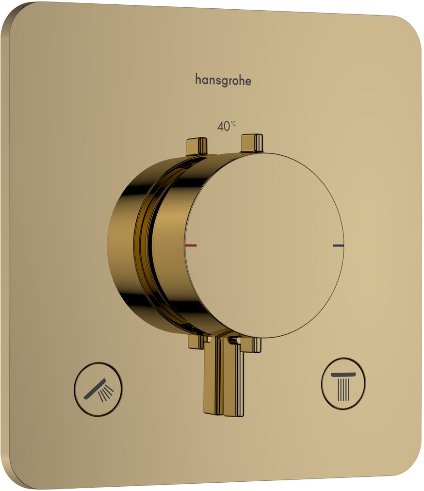Hansgrohe Ecostat Comfort Q Badewannen- und Duscharmatur Unterputz mit Thermostat gold 33713990
