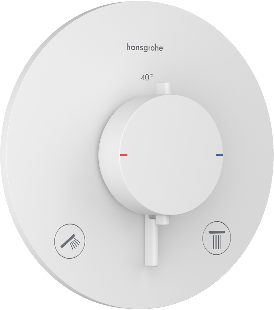 Hansgrohe Ecostat Comfort S Badewannen- und Duscharmatur Unterputz mit Thermostat weiß 33715700