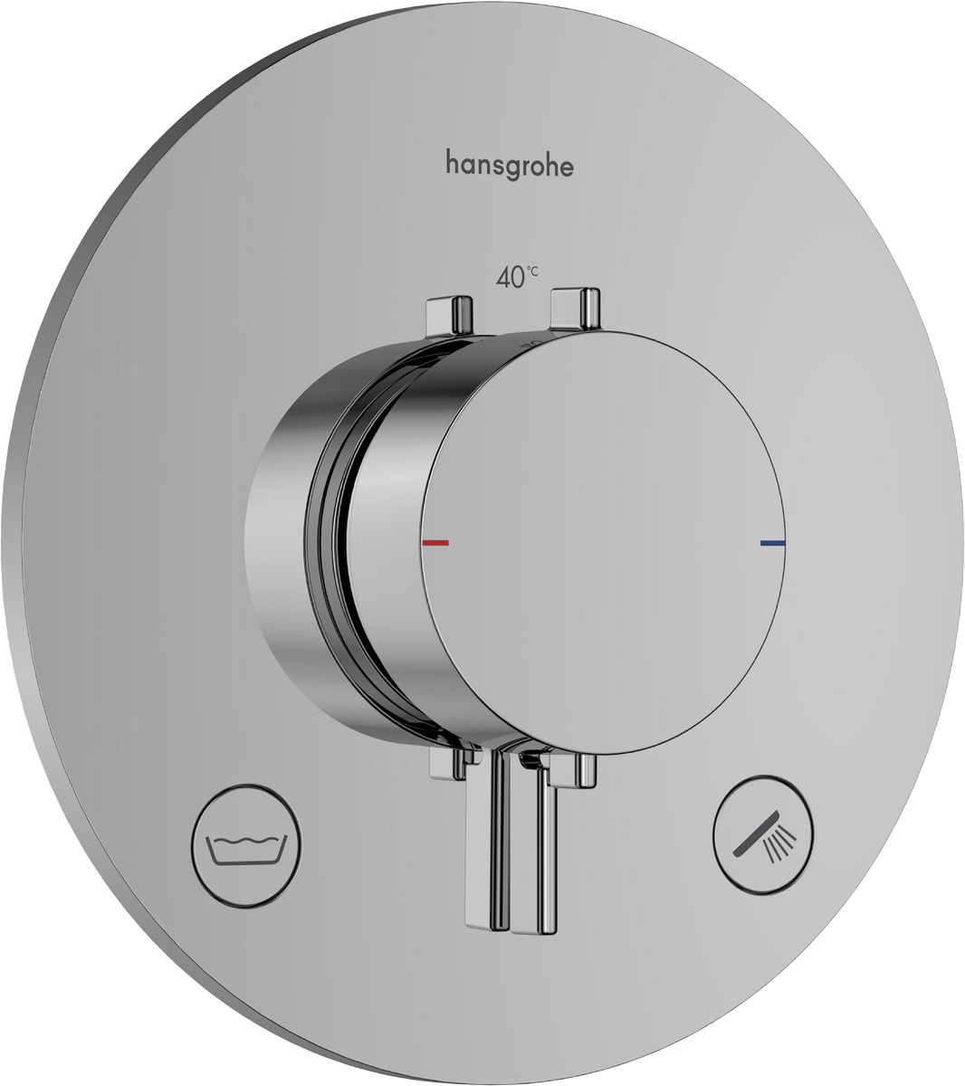 Hansgrohe Ecostat Comfort S Badewannen- und Duscharmatur Unterputz mit Thermostat chrom 33718000