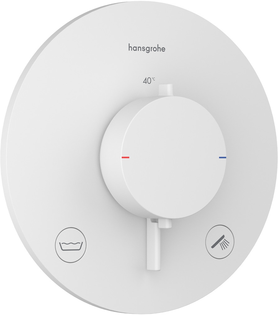 Hansgrohe Ecostat Comfort S Badewannen- und Duscharmatur Unterputz mit Thermostat weiß 33718700