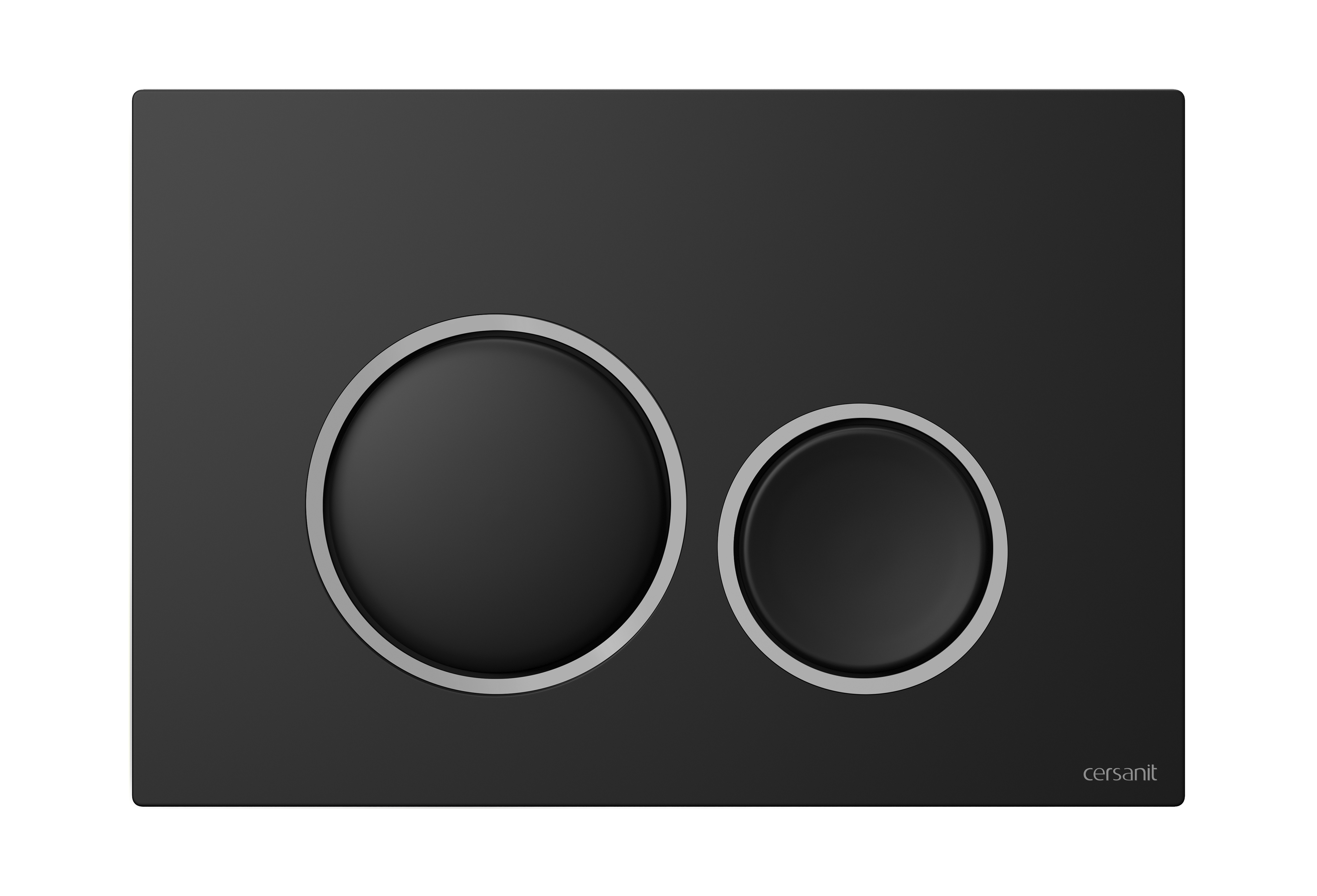 Cersanit Luna Betätigungsplatte für Toilette mattchrom-schwarz K97-0633