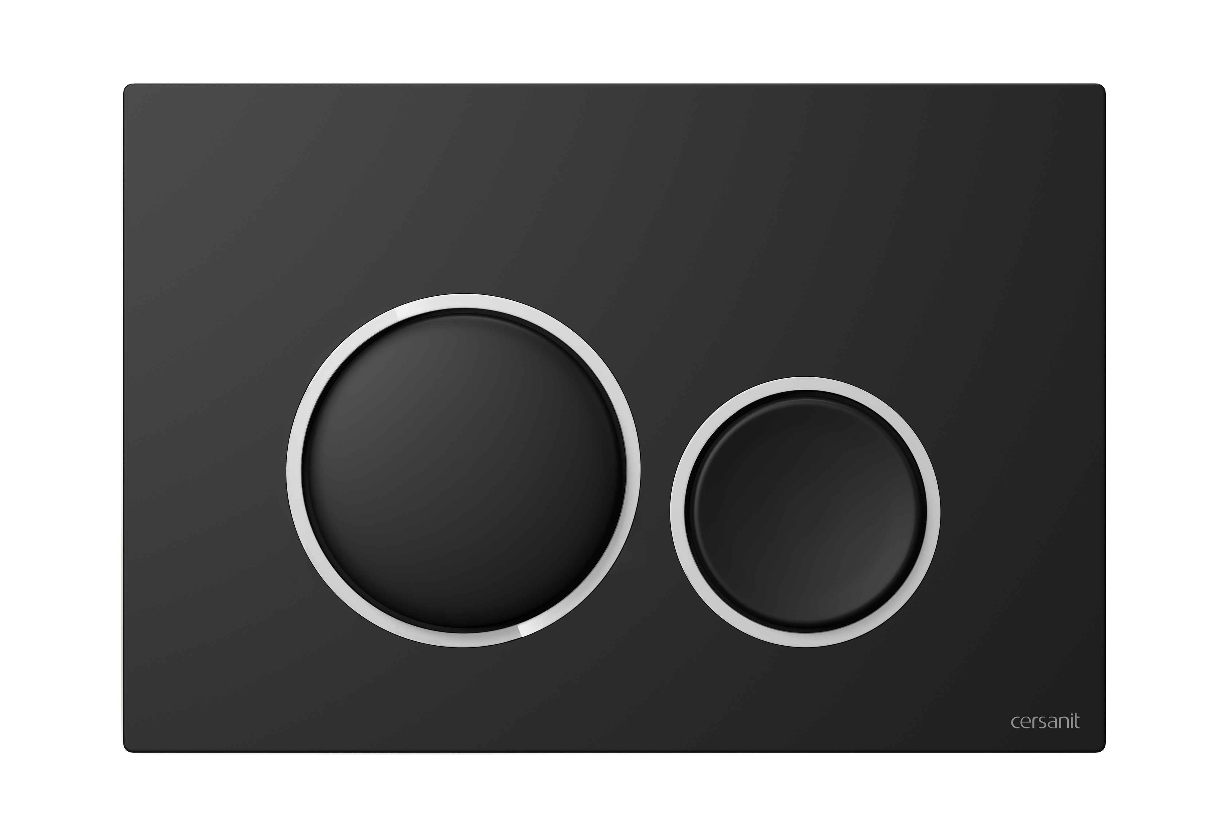 Cersanit Luna Betätigungsplatte für Toilette glänzender Chrom-schwarz K97-0631