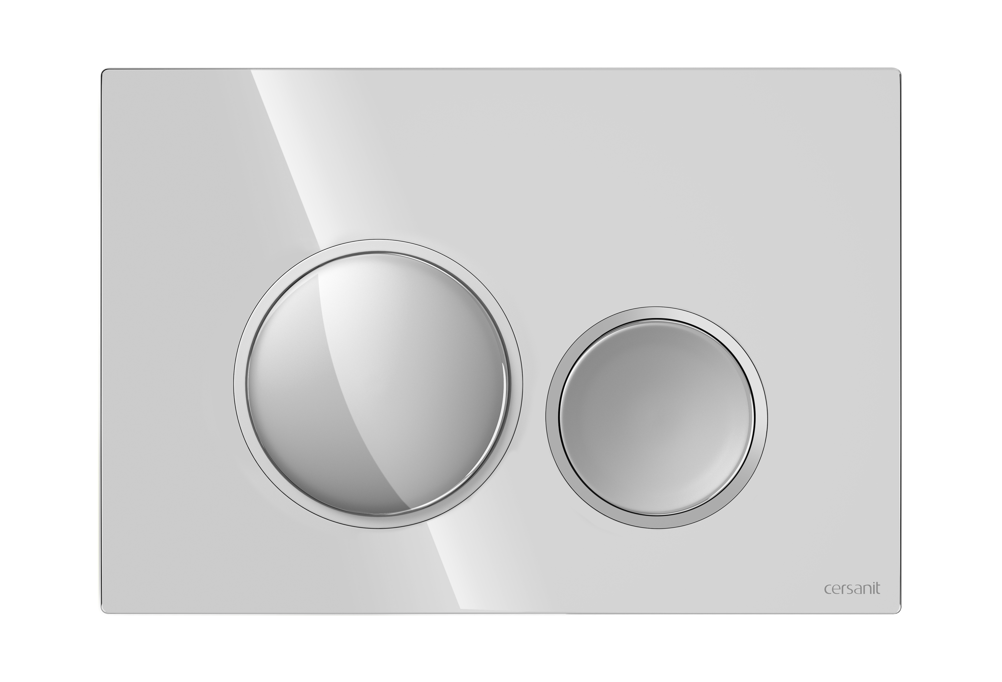 Cersanit Luna Betätigungsplatte für Toilette glänzender Chrom-mattchrom K97-0630