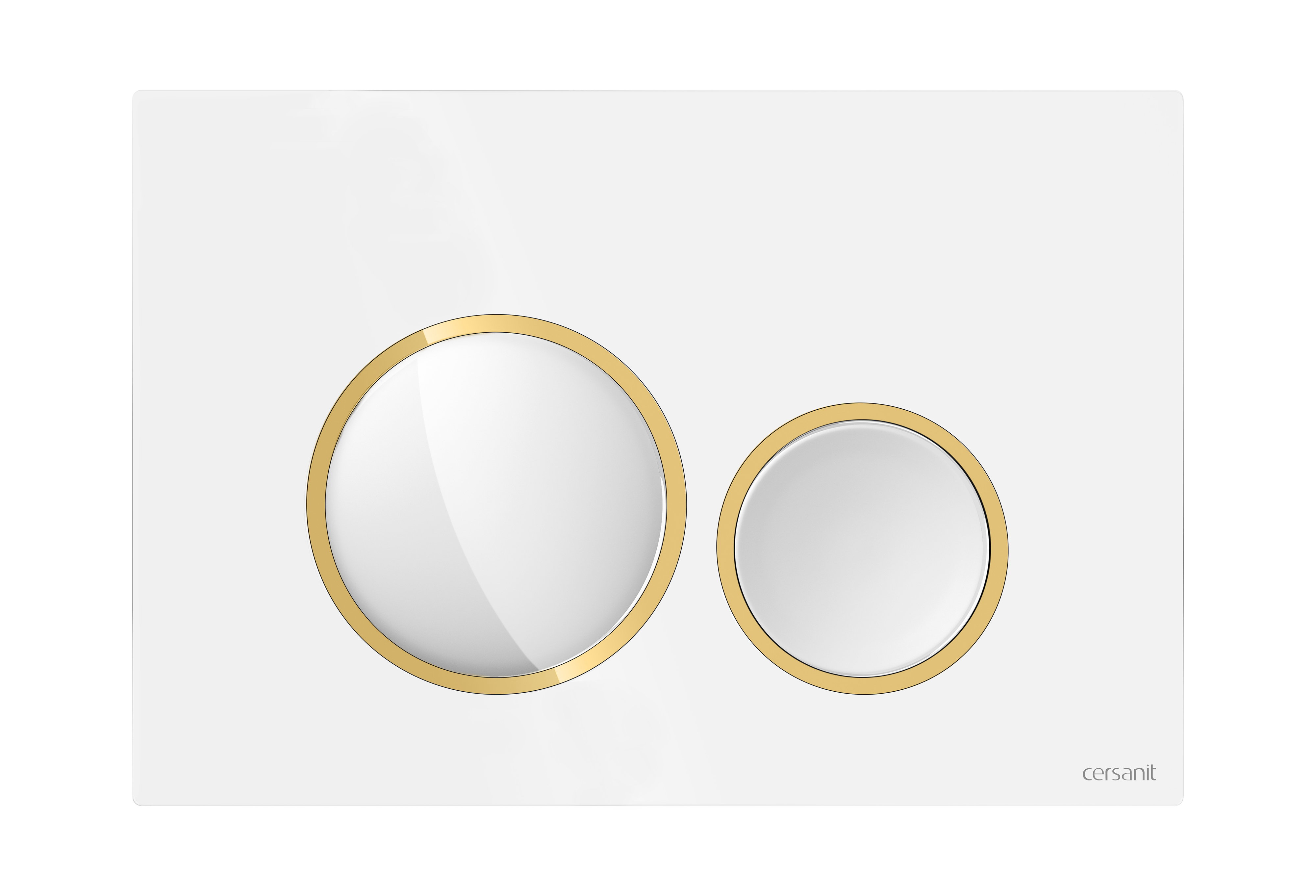 Cersanit Luna Betätigungsplatte für Toilette weiß-gold K97-0629