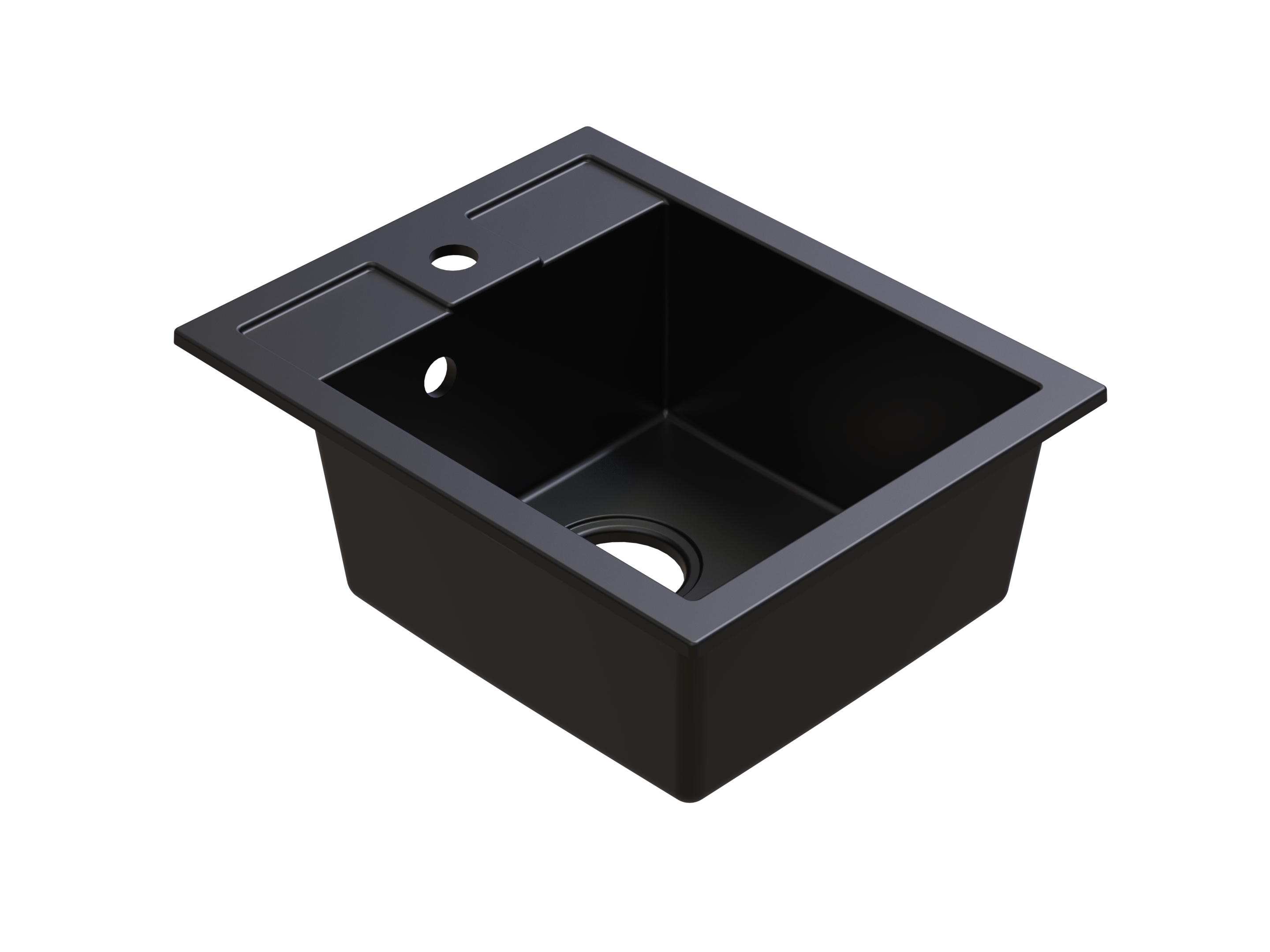 Berg Solo granitspüle 50x40 cm schwarz ZHB19103
