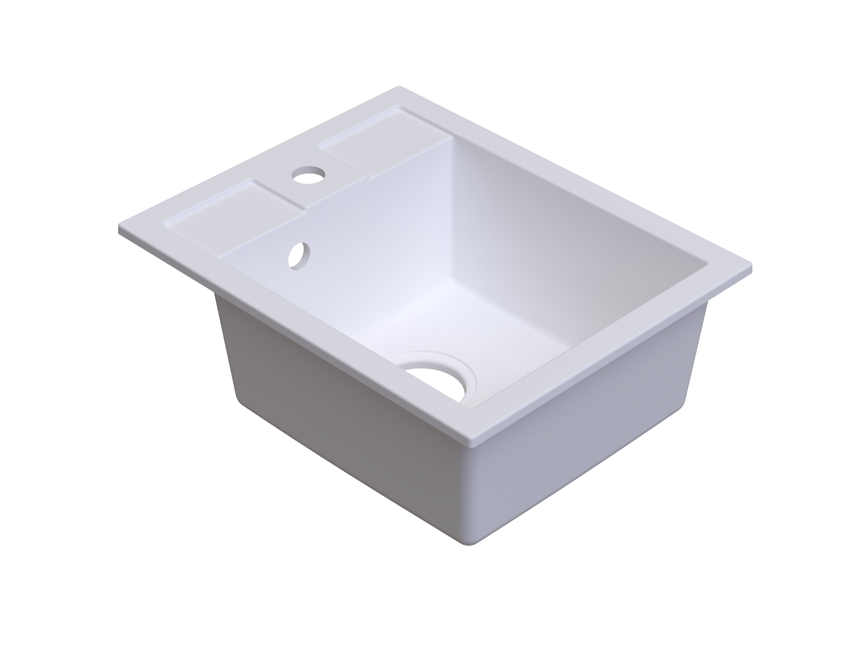 Berg Solo granitspüle 50x40 cm weiß ZHB22103