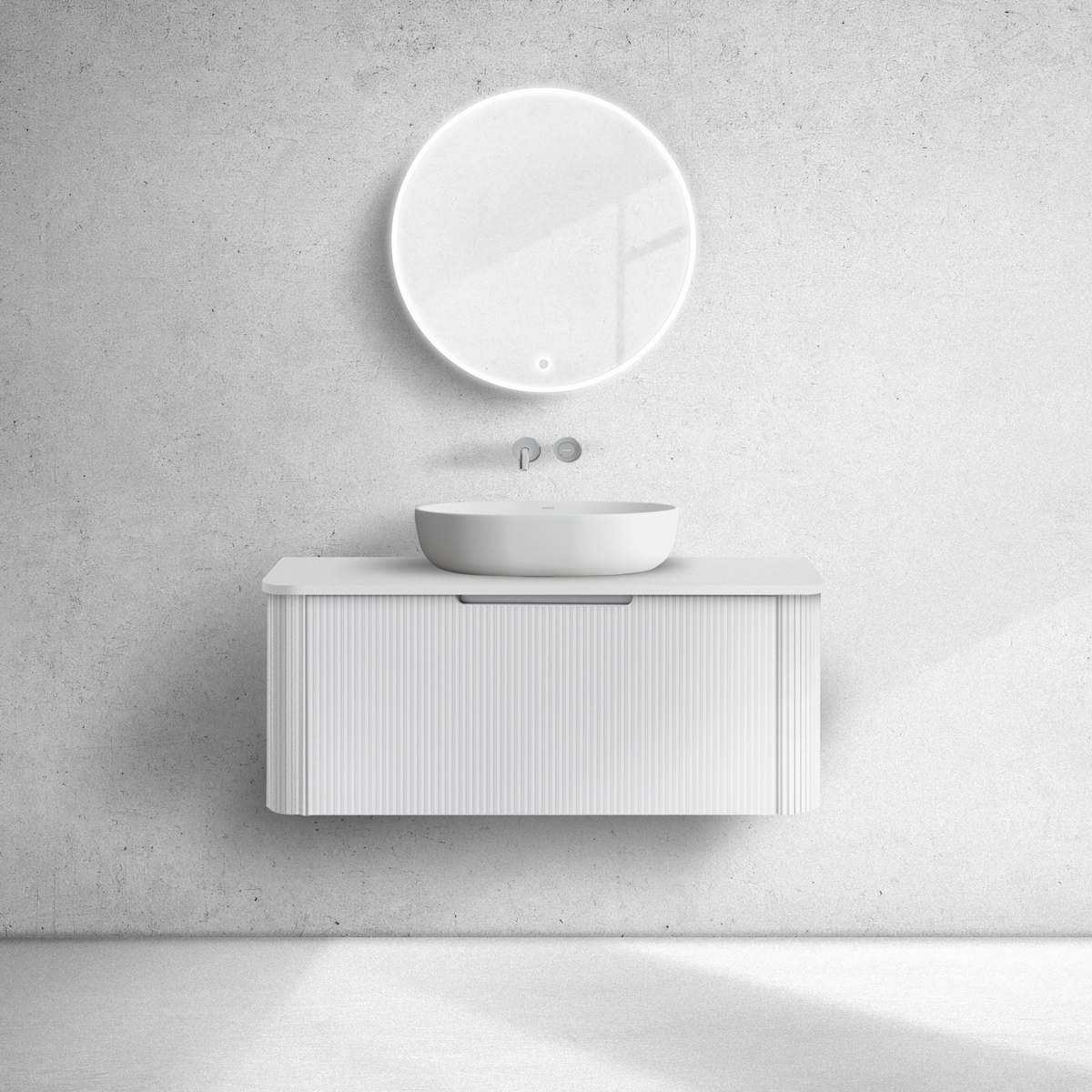 Oltens Hamnes Kabinett 100x46x39 cm Unterschrank hängend weiß 60024000