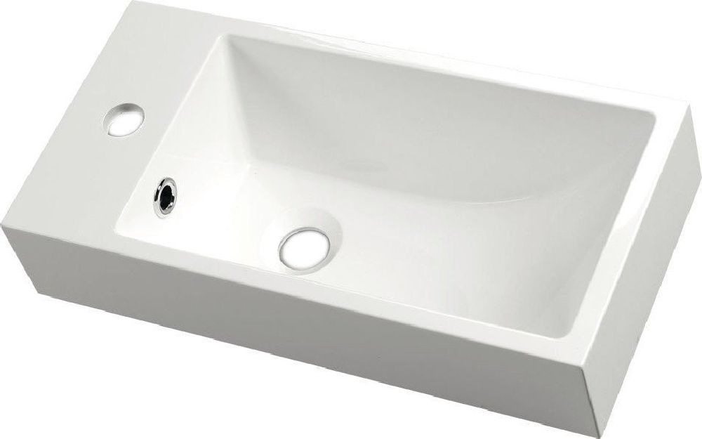 Sapho Ariana Waschbecken 50x25 cm rechteckig Klassisch weiß SM012