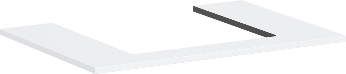 Hansgrohe Xilesa E Naphtha-Arbeitsplatte 78x55 cm weiß 54269700