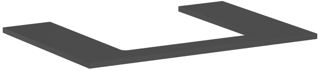 Hansgrohe Xilesa E Naphtha-Arbeitsplatte 78x55 cm grau 54269760