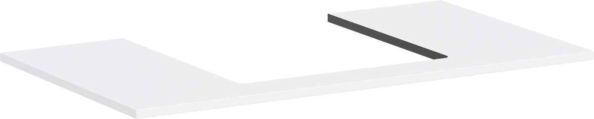 Hansgrohe Xilesa E Naphtha-Arbeitsplatte 98x55 cm weiß 54270700