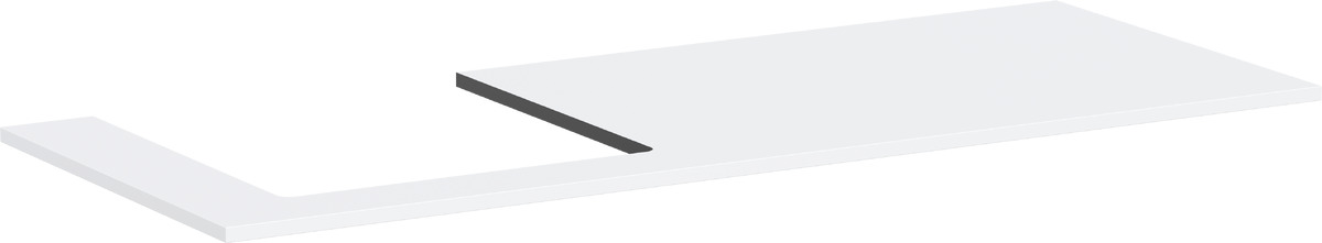 Hansgrohe Xilesa E Naphtha-Arbeitsplatte 137.5x55 cm weiß 54272700