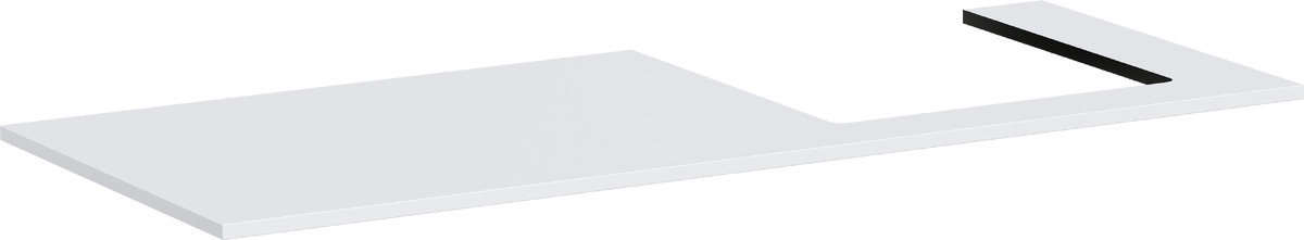 Hansgrohe Xilesa E Naphtha-Arbeitsplatte 137.5x55 cm weiß 54273700