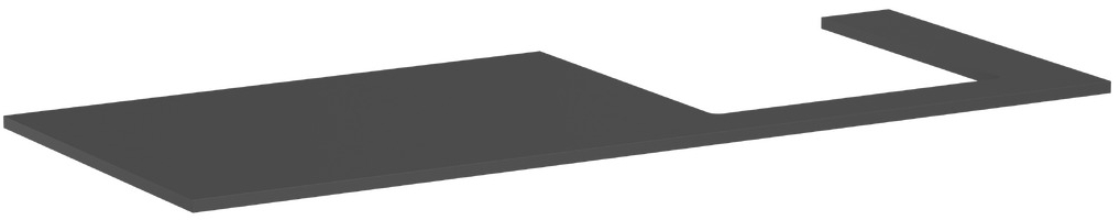 Hansgrohe Xilesa E Naphtha-Arbeitsplatte 137.5x55 cm grau 54273760