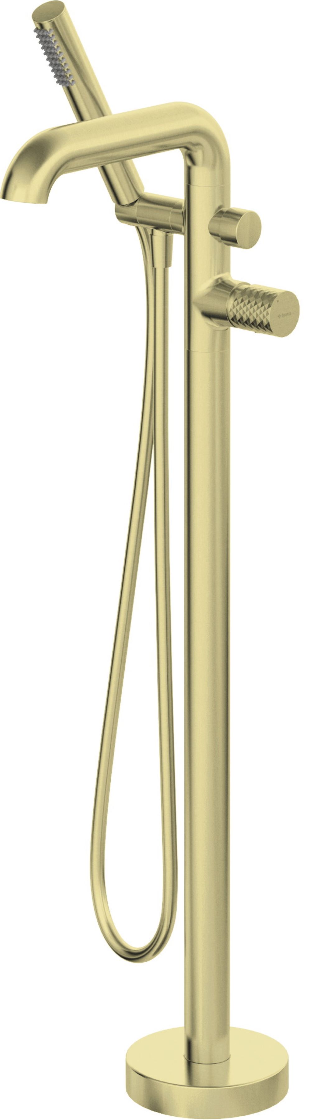 Deante Silia Hexa Badewannen- und Duscharmatur freistehend gold BHS_R17M