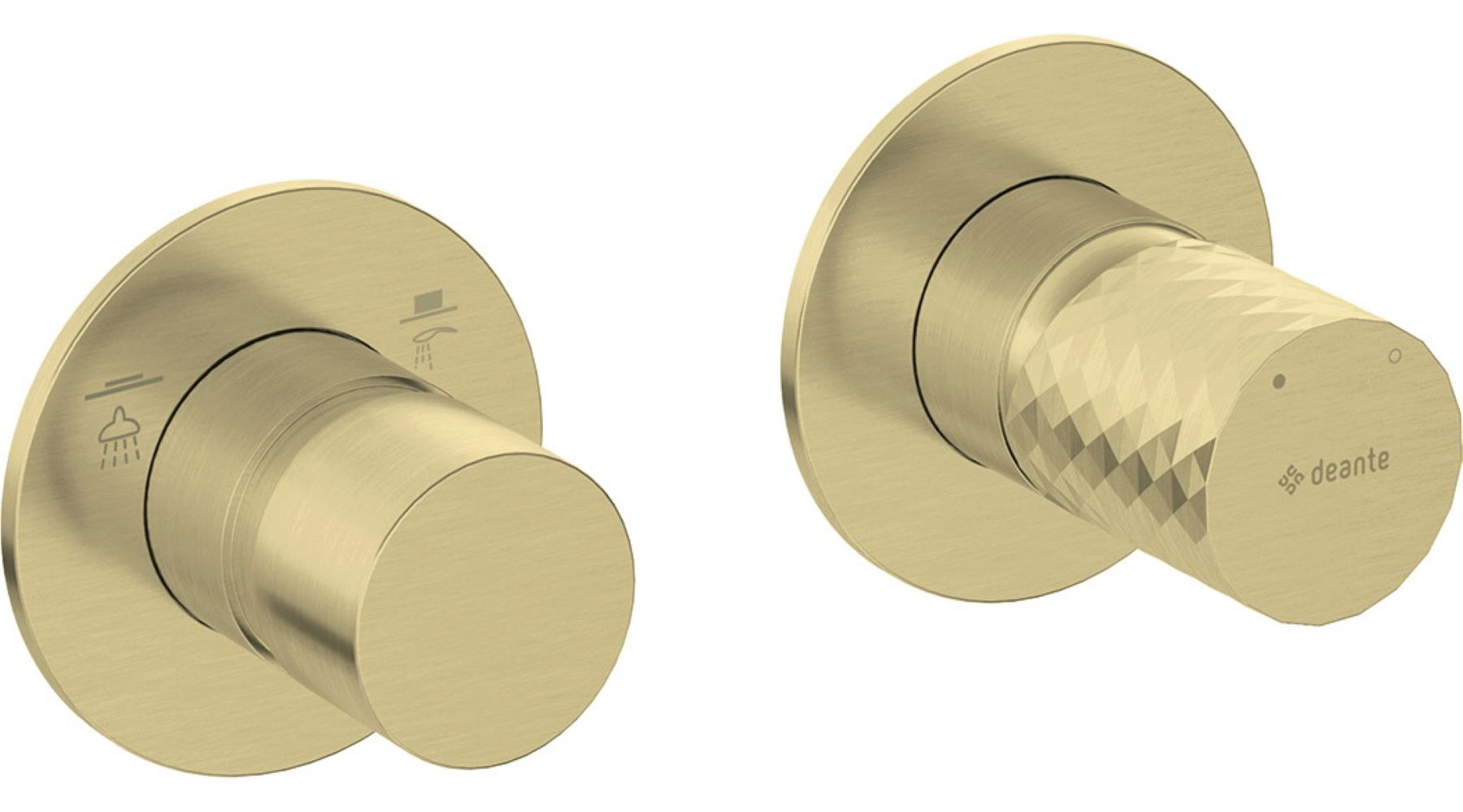 Deante Silia Hexa Badewannen- und Duscharmatur Unterputz gold BHS_R46P