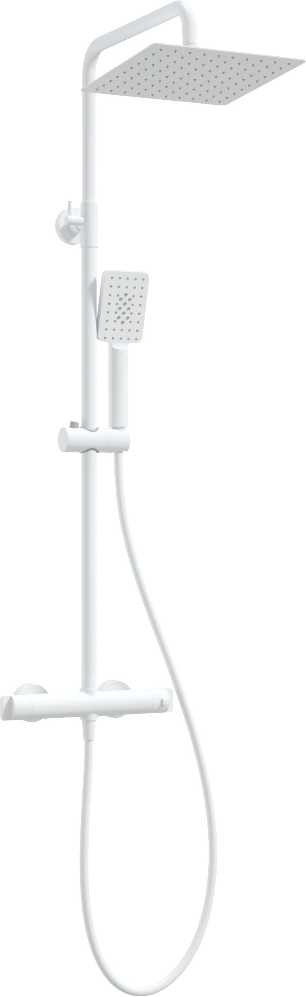 Deante Therm Duschset Wandmontage mit Thermostat weiß NAC_A4HT