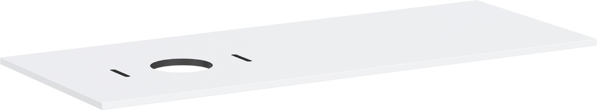 Hansgrohe Xilesa E Naphtha-Arbeitsplatte 137.5x55 cm weiß 54278700