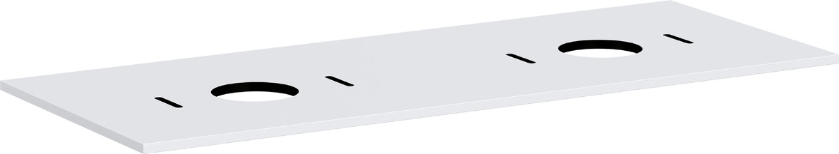 Hansgrohe Xilesa E Naphtha-Arbeitsplatte 137.5x55 cm weiß 54280700