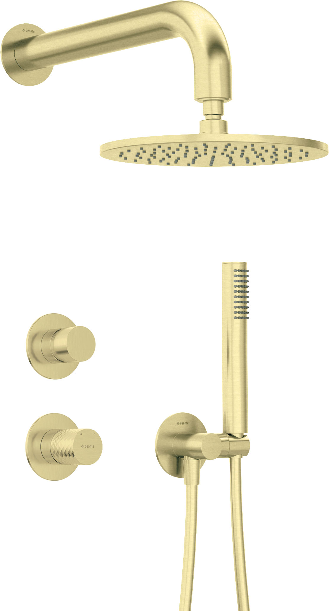 Deante Silia Hexa Duschset Unterputz mit Regenbrause gold NHS_R9YK