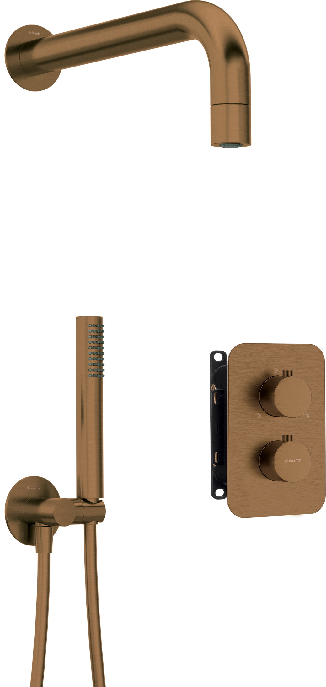 Deante Box Duschset Unterputz mit Thermostat mit Regenbrause || BXYZCEBT