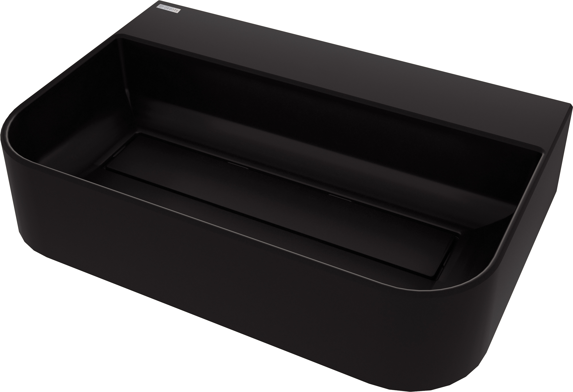 Deante Arnika Waschbecken 60.5x40.5 cm Aufsatzwaschbecken schwarz CQA_NU6S
