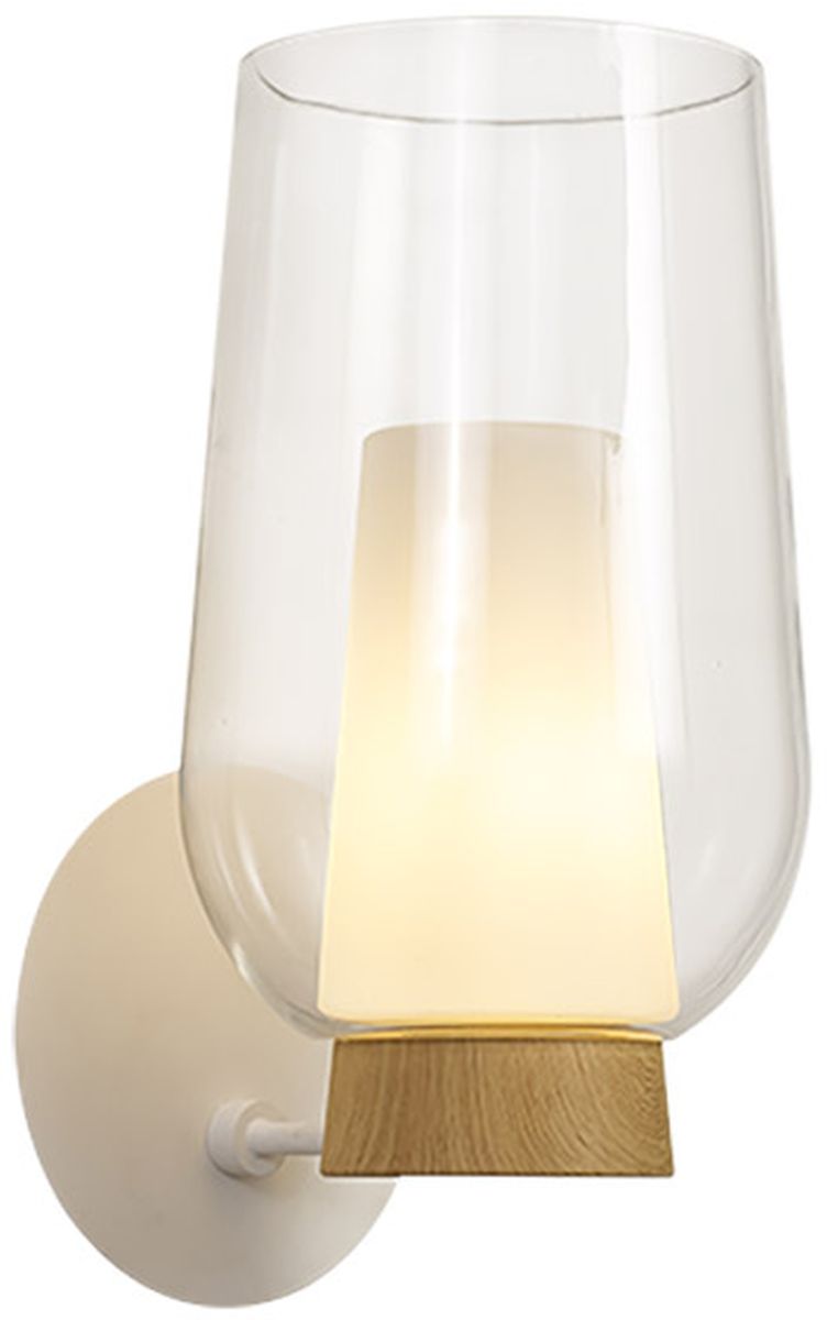 Mantra Nora Leuchter 1x20 W weiß-transparent-holz 8280