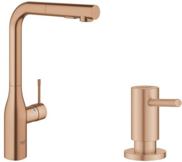 Set Küchenarmatur Grohe Essence 30270DL0, Flüssigkeitsspender Grohe Cosmopolitan 40535DL0