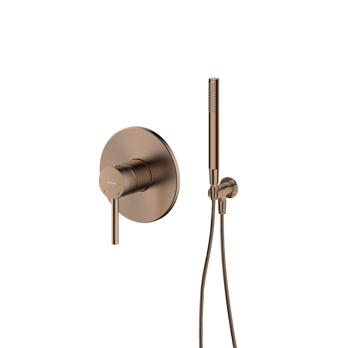 Set Duschbatterie Oltens Molle 33100610, Winkelanschluss mit Griff Oltens Hvita 39304610, 37102610, 37200610