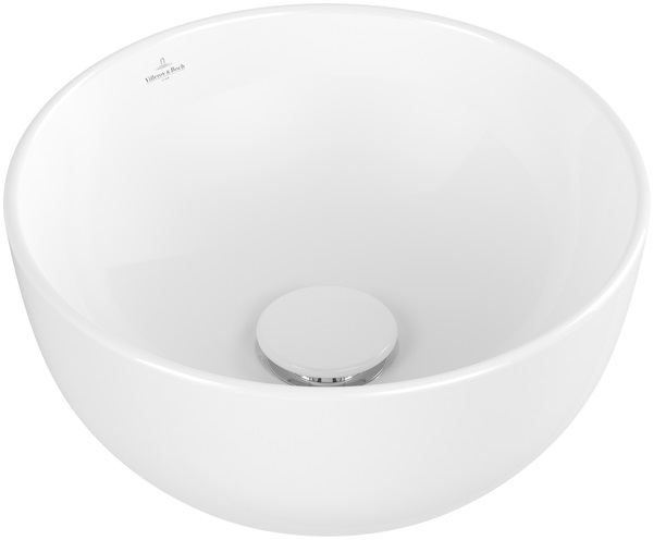 Villeroy & Boch Artis umywalka 32,5x32,5 cm okrągła nablatowa stone white 438932RW