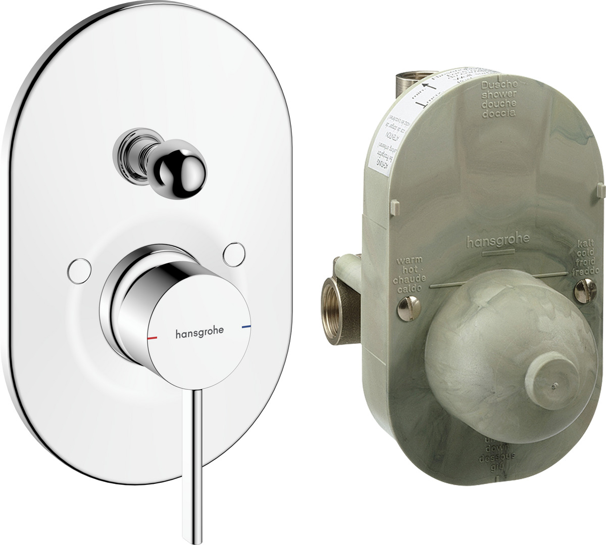 Hansgrohe Zesis S Badewannen- und Duscharmatur Unterputz chrom 74418000