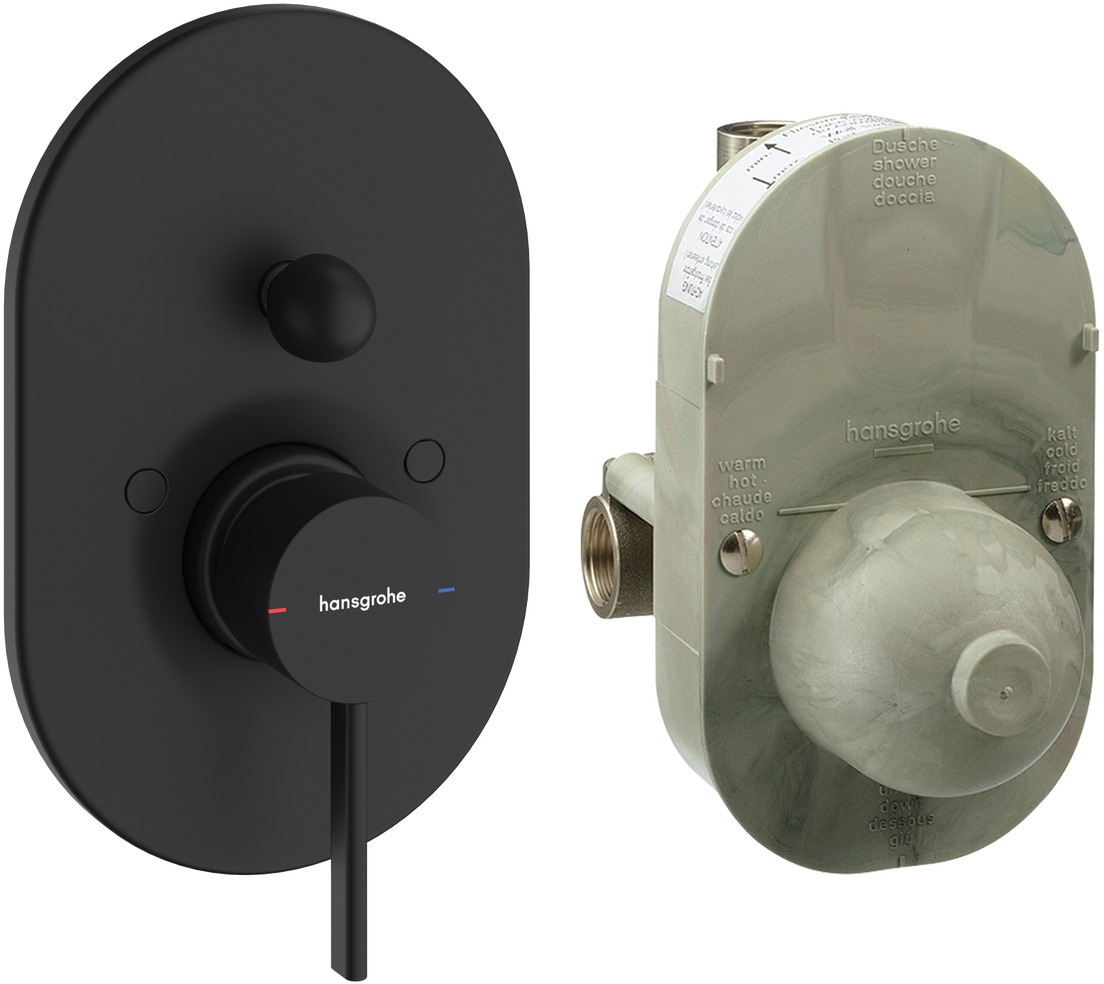 Hansgrohe Zesis S Badewannen- und Duscharmatur Unterputz schwarz 74418670