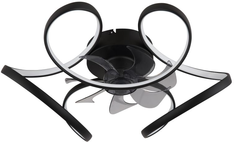 Globo Lighting Travo Deckenventilator mit Lampe 1x30 W schwarz 03638