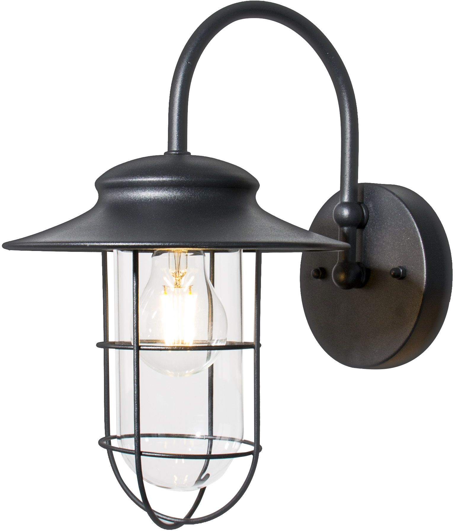 Zuma Line Industrial Außenwandleuchte 1x60 W schwarz 17068-WD