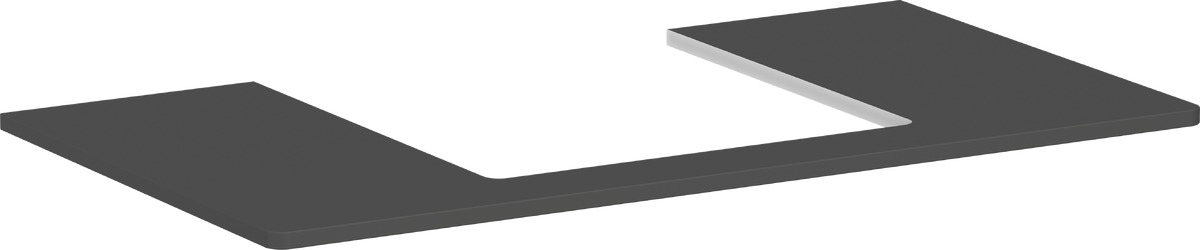 Hansgrohe Xelu Q Naphtha-Arbeitsplatte 98x55 cm grau 54095910