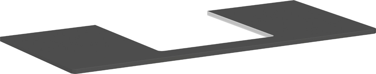 Hansgrohe Xelu Q Naphtha-Arbeitsplatte 118x55 cm grau 54096910