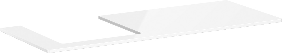 Hansgrohe Xelu Q Naphtha-Arbeitsplatte 136x55 cm weiß 54097050