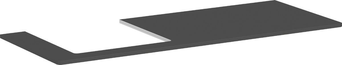 Hansgrohe Xelu Q Naphtha-Arbeitsplatte 136x55 cm grau 54097910