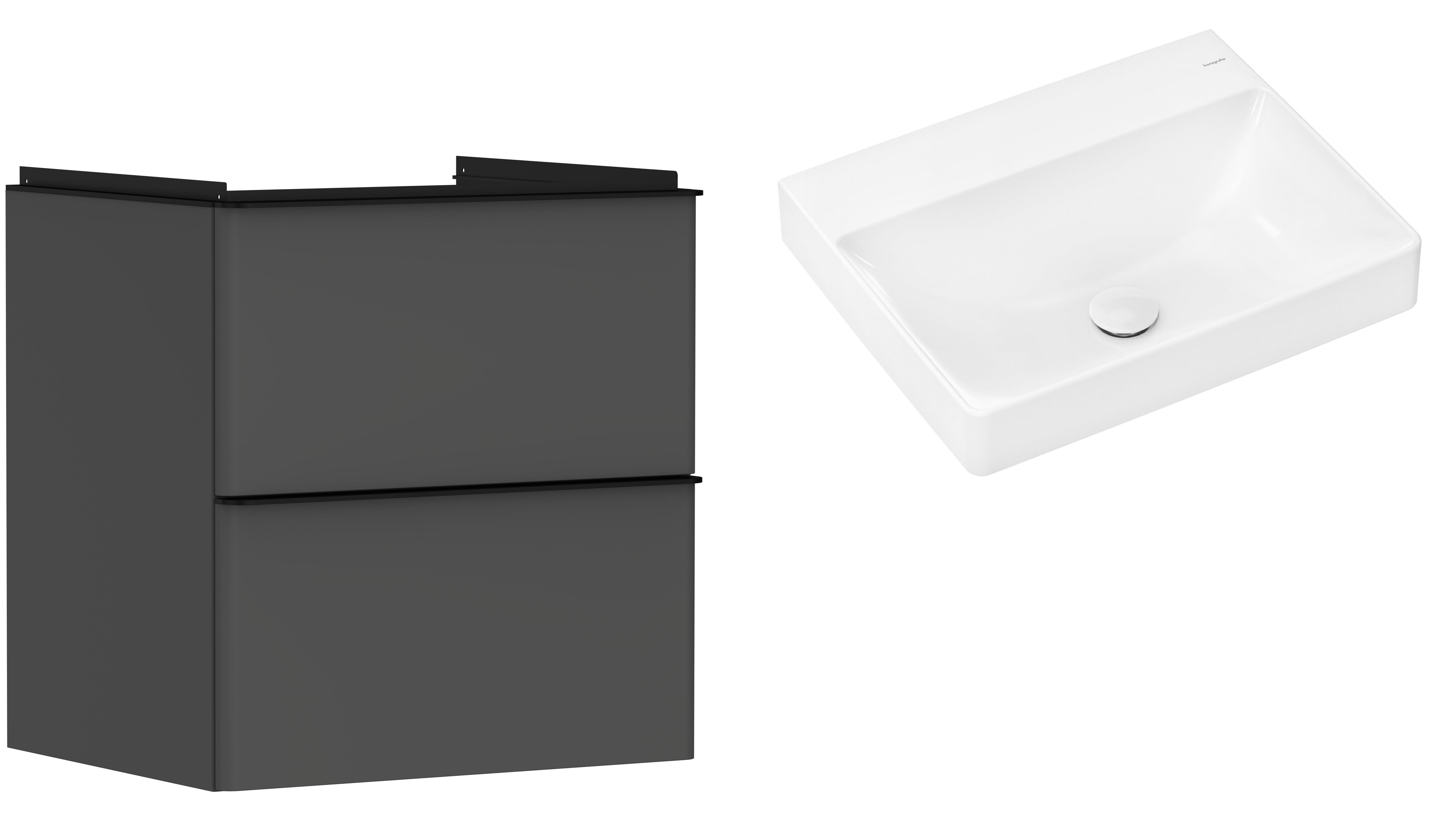 Set Kabinett Hansgrohe Xelu Q 54024670, Waschbecken Hansgrohe Xelu Q 61017450