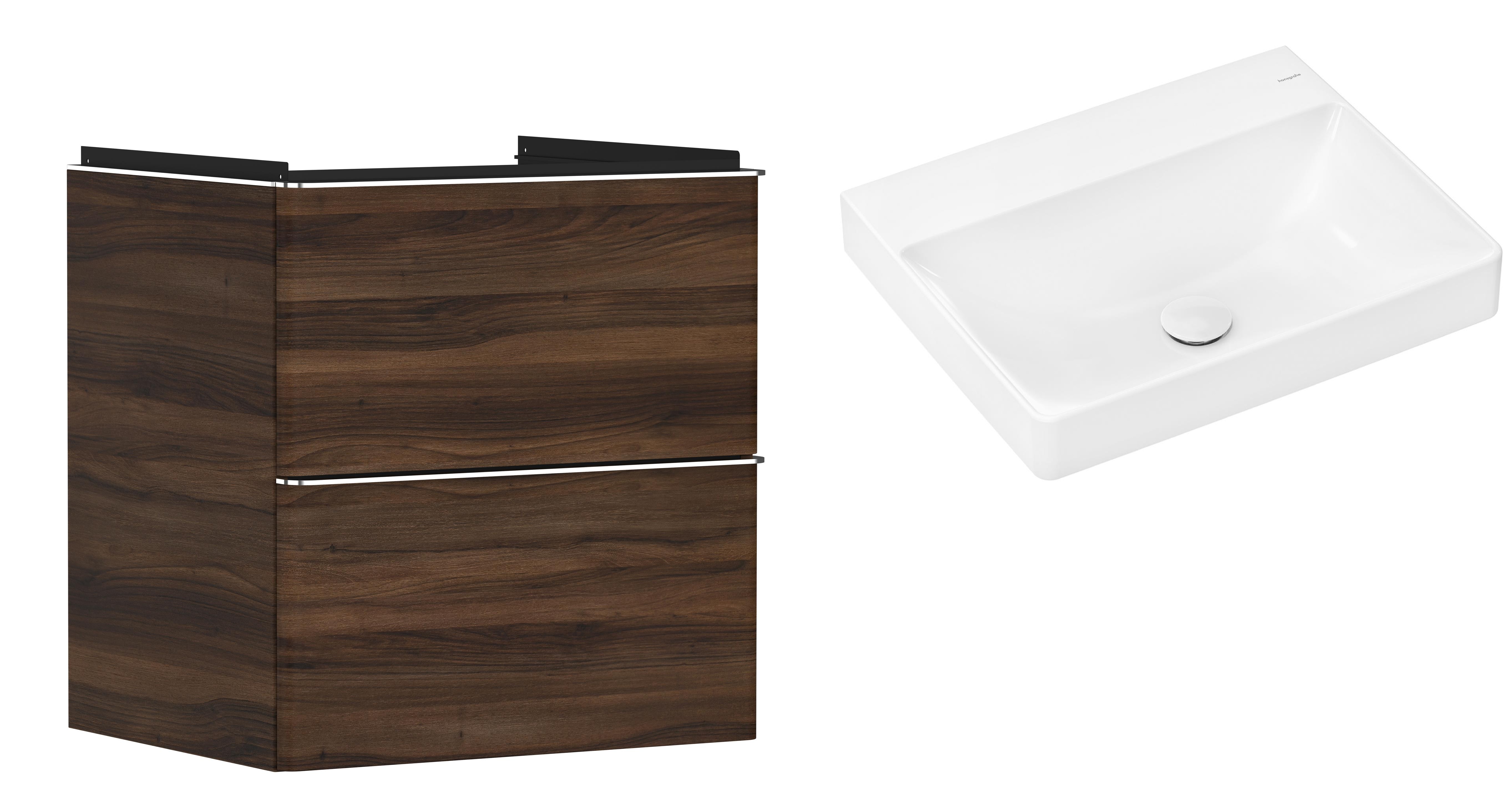 Set Kabinett Hansgrohe Xelu Q 54026000, Waschbecken Hansgrohe Xelu Q 61017450