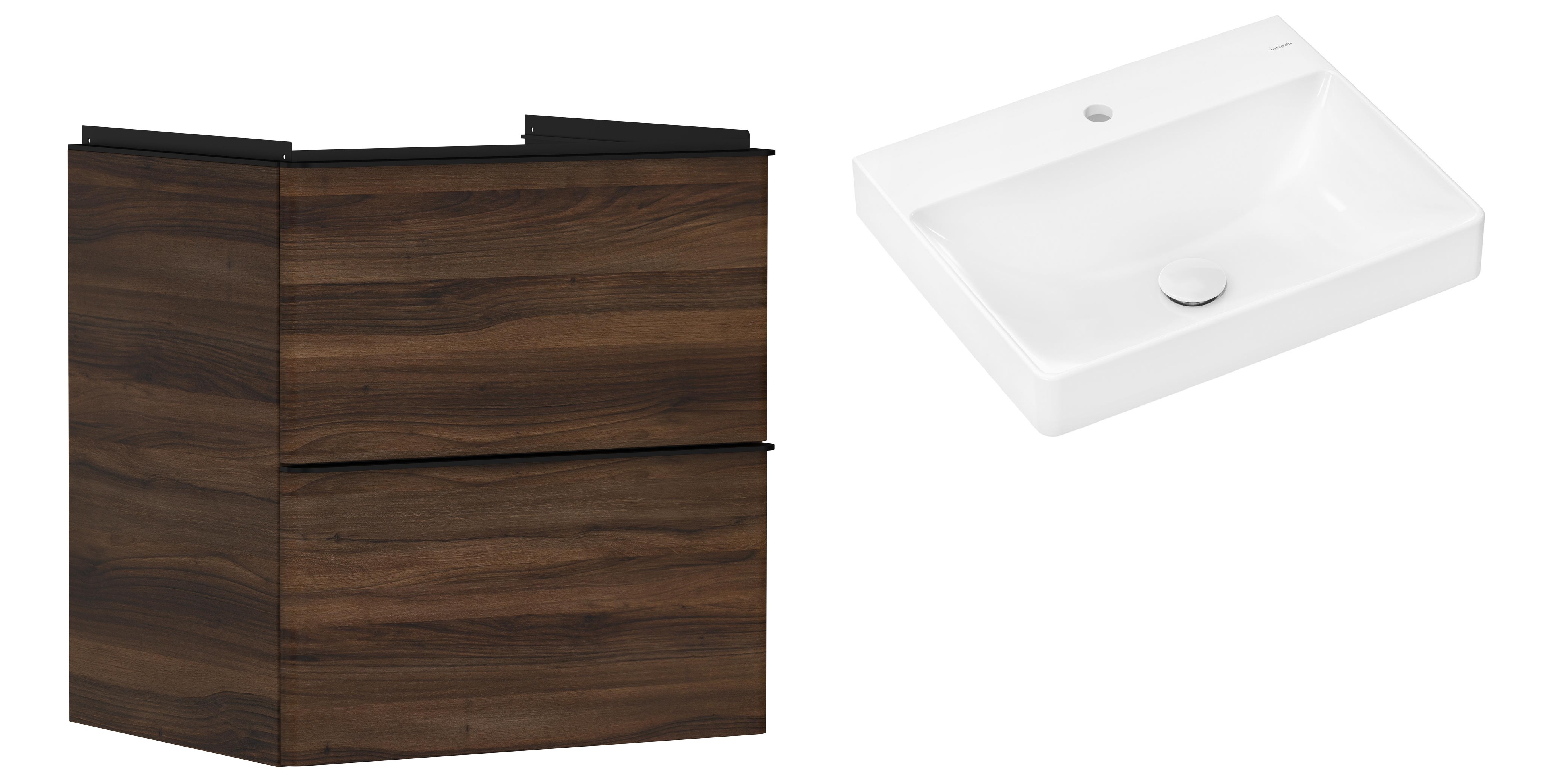 Set Kabinett Hansgrohe Xelu Q 54026670, Waschbecken Hansgrohe Xelu Q 61016450