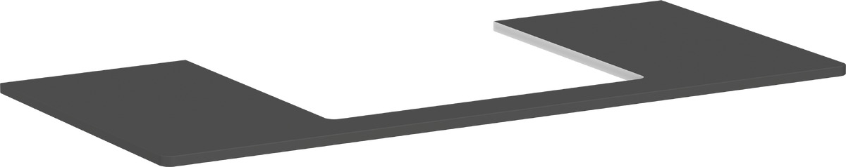 Hansgrohe Xelu Q Naphtha-Arbeitsplatte 118x55 cm grau 54111910