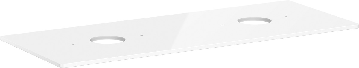 Hansgrohe Xelu Q Naphtha-Arbeitsplatte 136x55 cm weiß 54118050