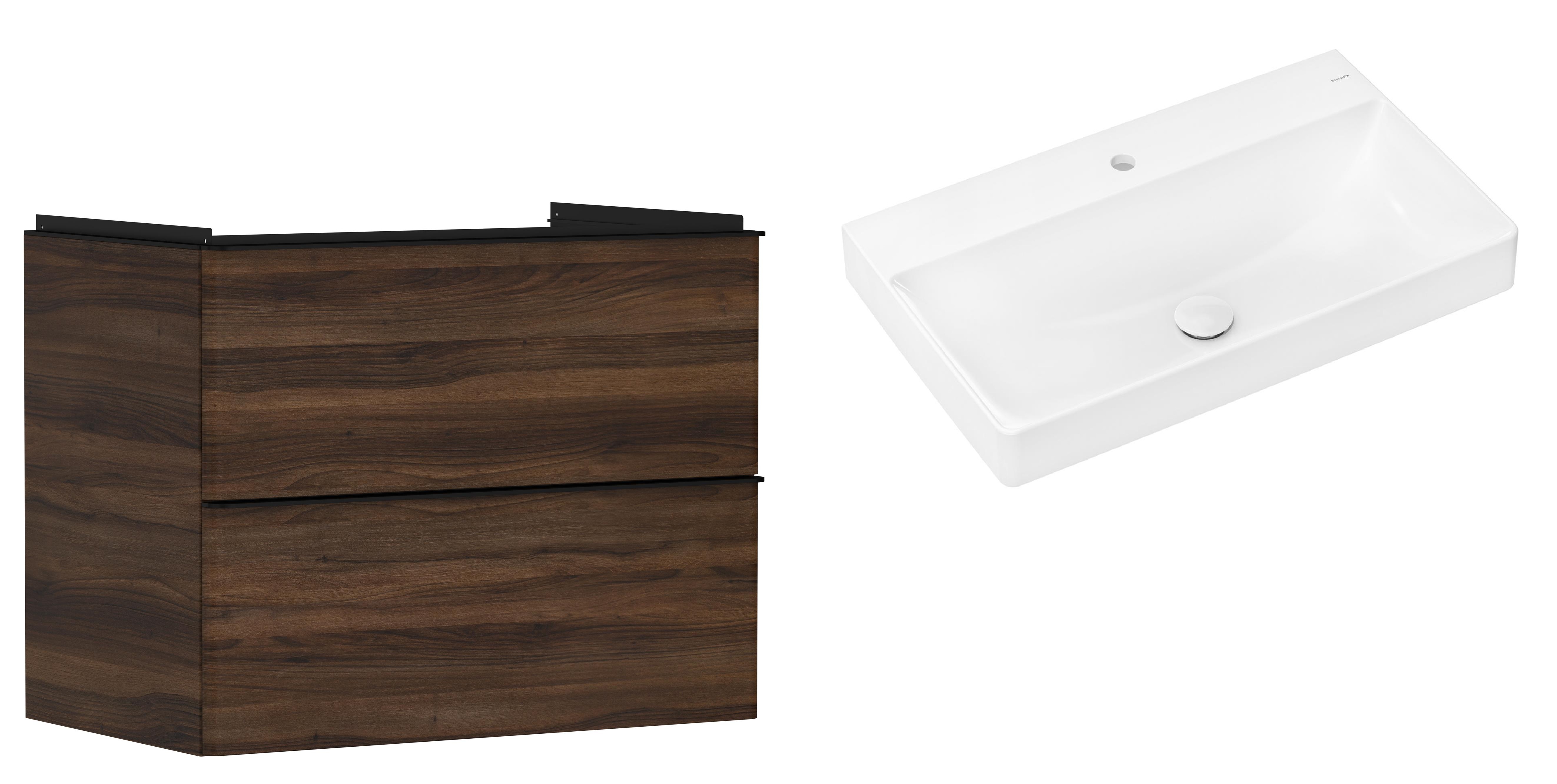 Set Kabinett Hansgrohe Xelu Q 54030670, Waschbecken Hansgrohe Xelu Q 61020450