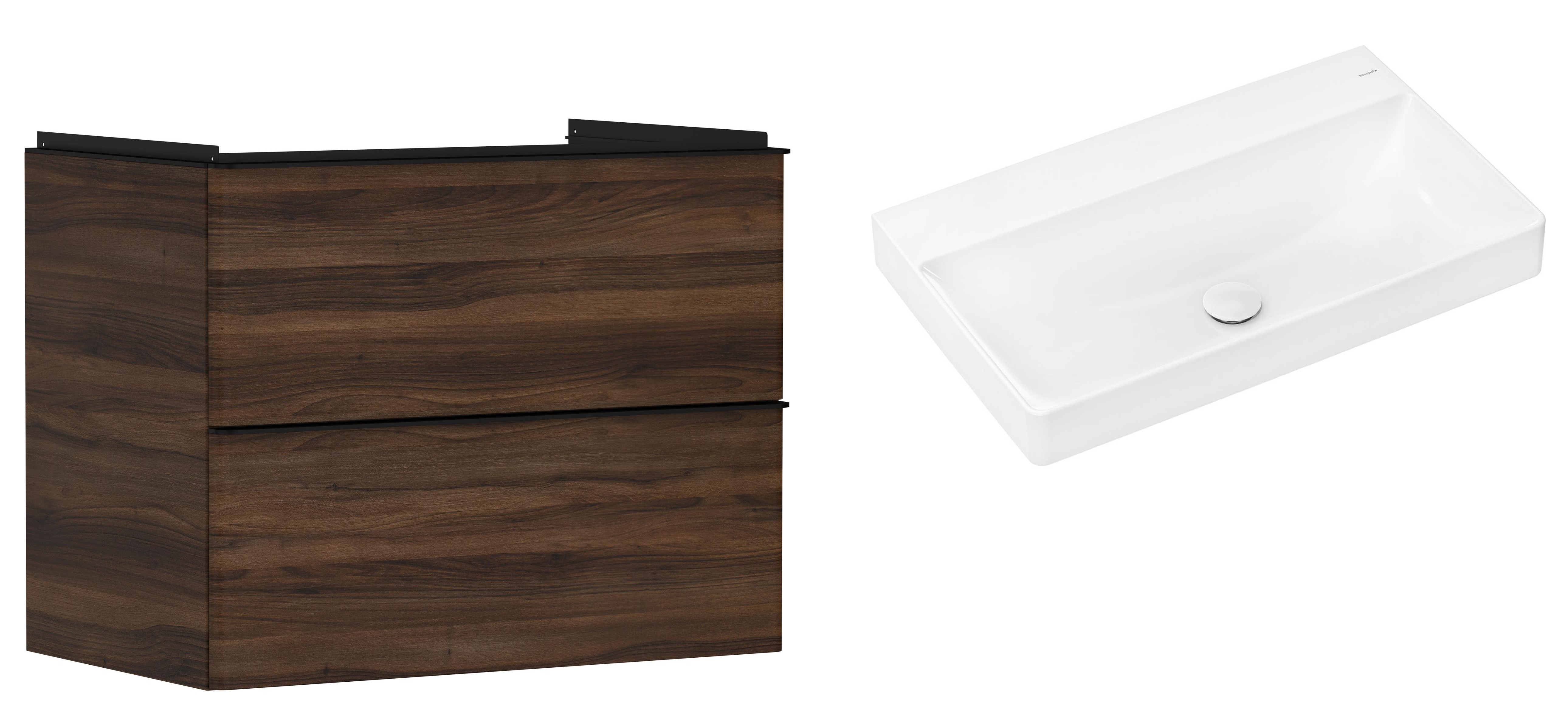 Set Kabinett Hansgrohe Xelu Q 54030670, Waschbecken Hansgrohe Xelu Q 61021450