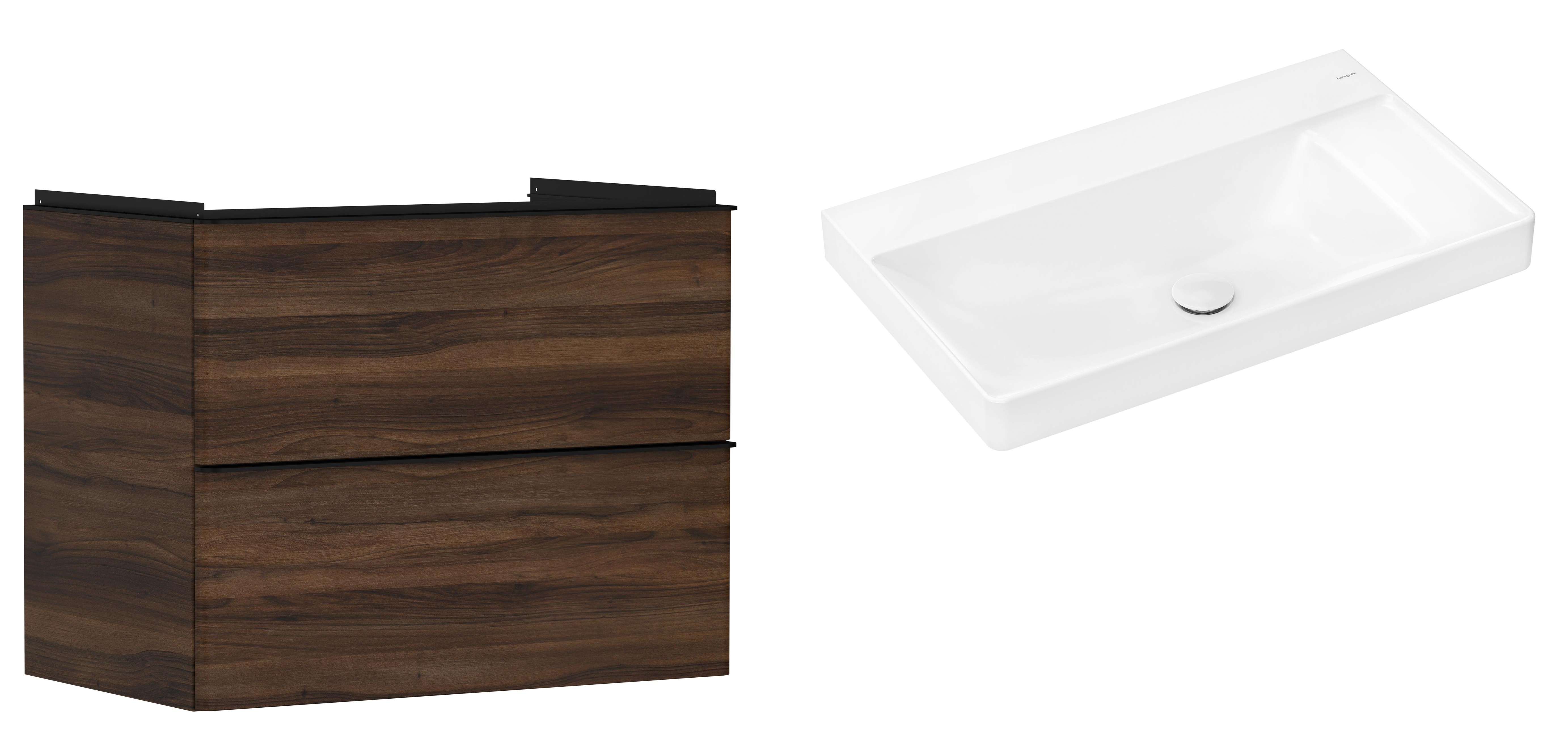 Set Kabinett Hansgrohe Xelu Q 54030670, Waschbecken Hansgrohe Xelu Q 61026450