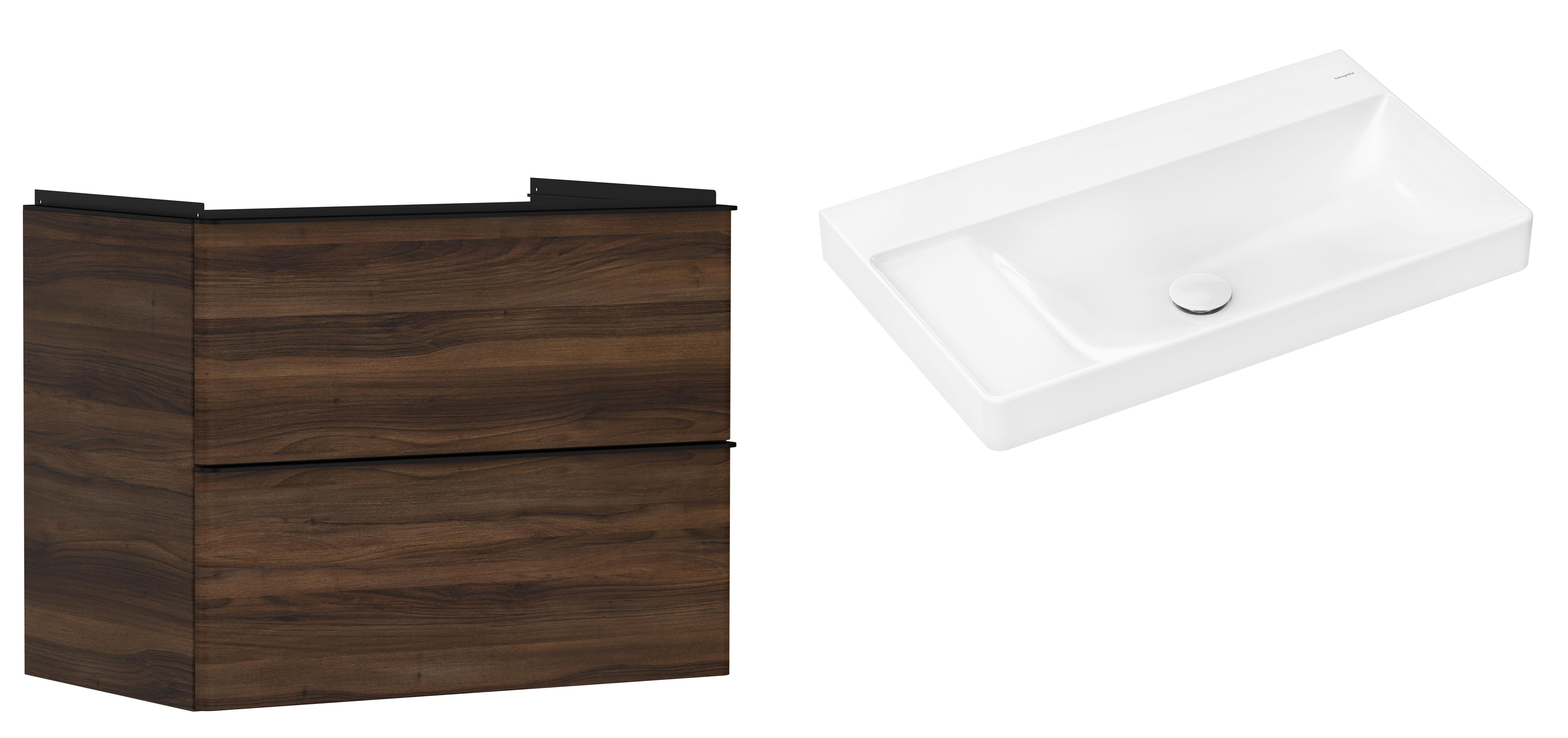 Set Kabinett Hansgrohe Xelu Q 54030670, Waschbecken Hansgrohe Xelu Q 61032450