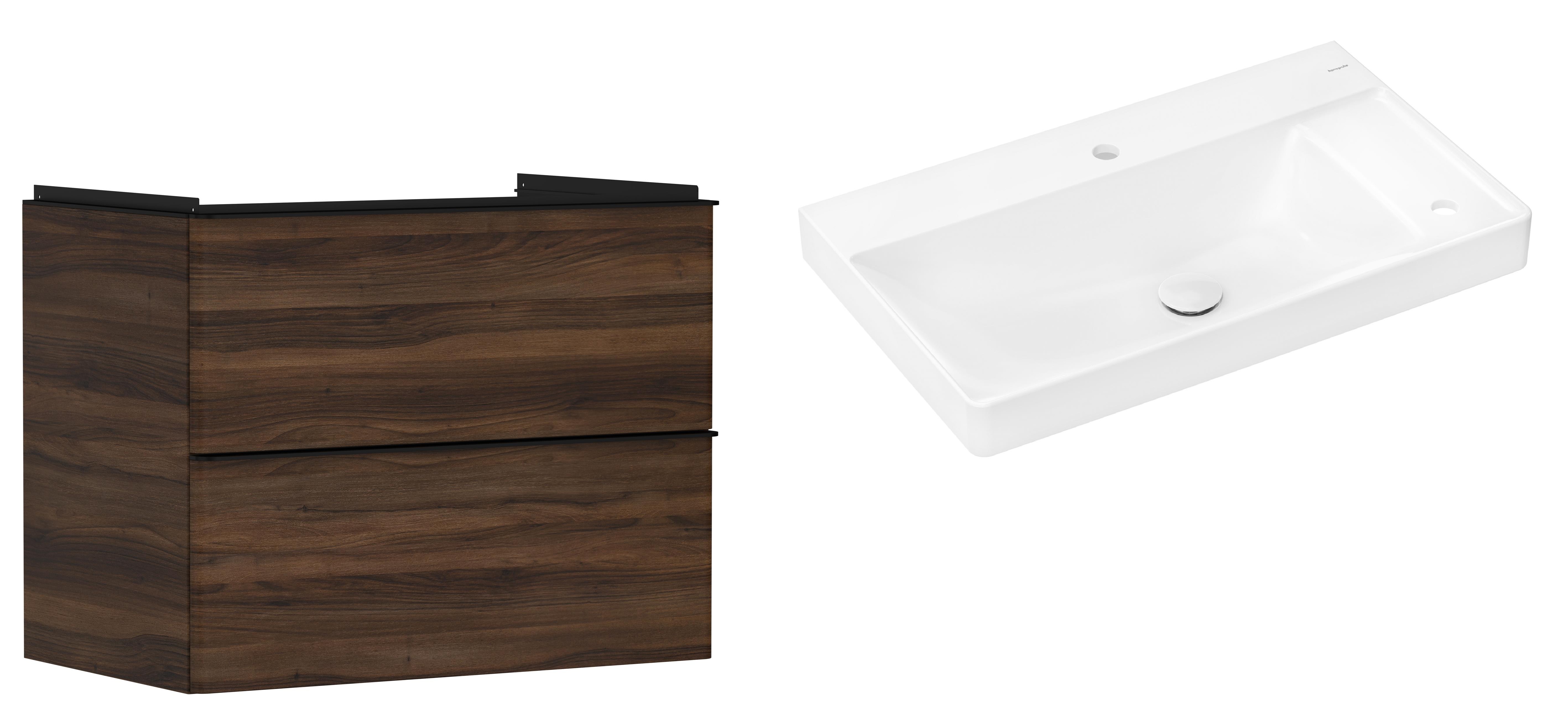 Set Kabinett Hansgrohe Xelu Q 54030670, Waschbecken Hansgrohe Xelu Q 61025450